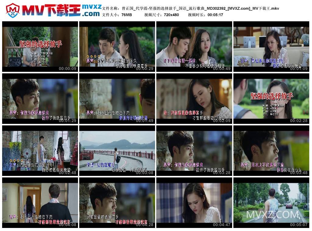 曾正国_代学霞-坚强的选择放手_国语_流行歌曲_MD302392